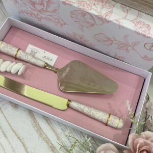 Set Taglia Torta 2 Pezzi con Decoro Rosa – Le Stelle