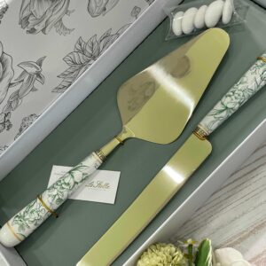 Set Taglia Torta 2 Pezzi con Decoro Verde – Le Stelle