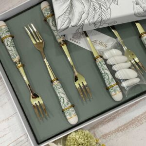Set 6 Forchettine con Decoro Verde – Le Stelle