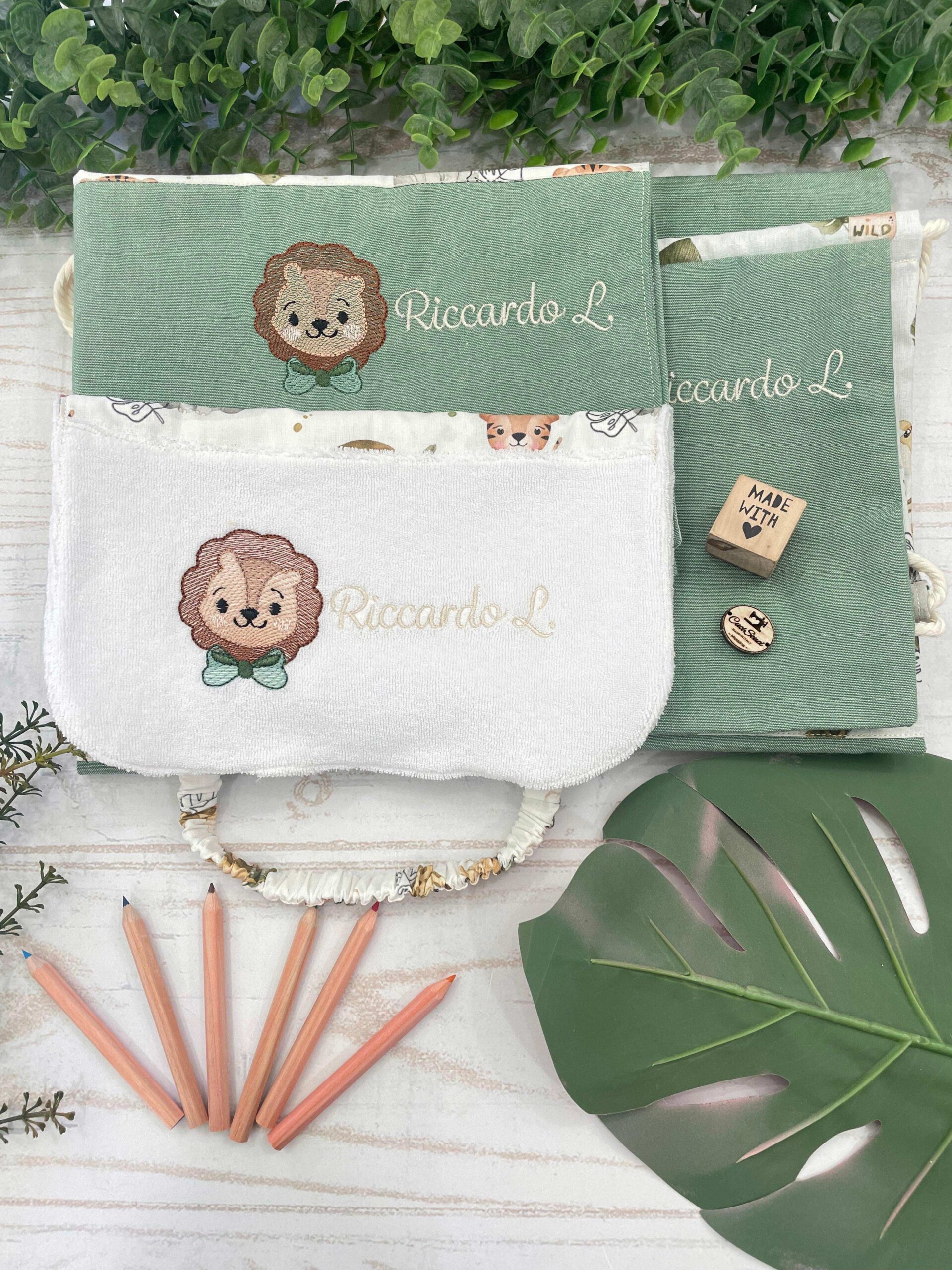 Set Asilo Ricamato – Animali della Savana - immagine 10