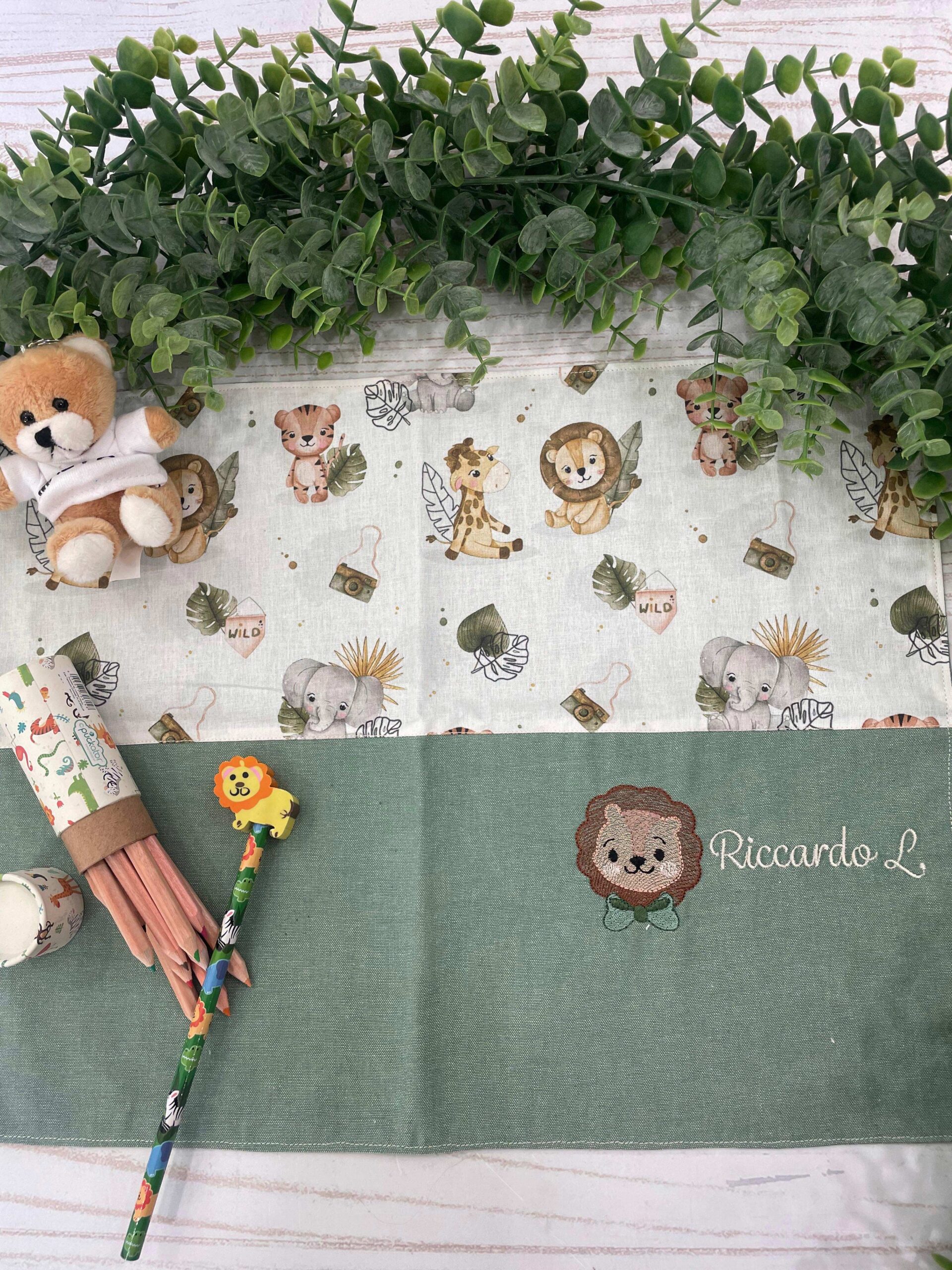 Set Asilo Ricamato – Animali della Savana - immagine 3