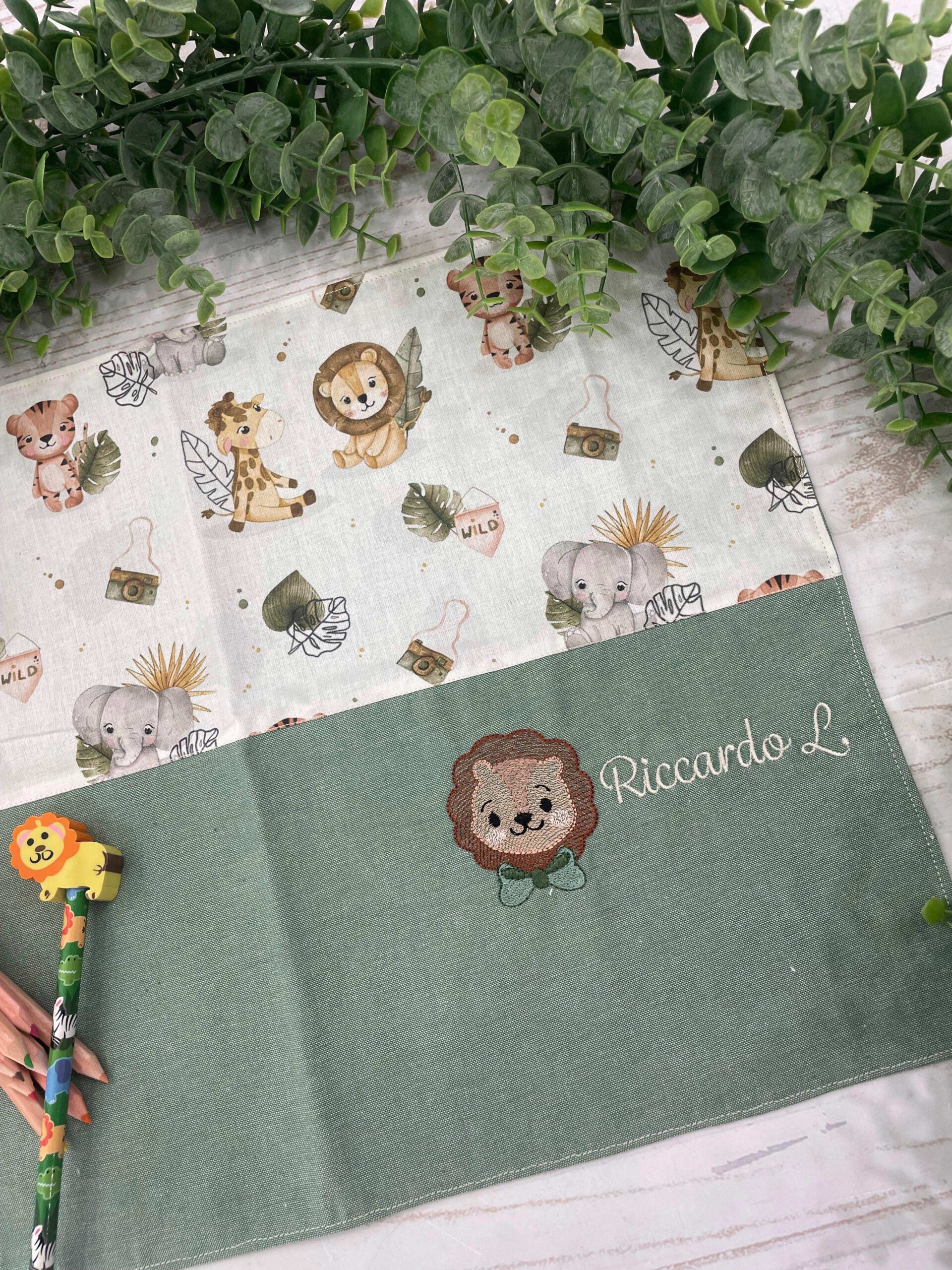 Set Asilo Ricamato – Animali della Savana - immagine 4