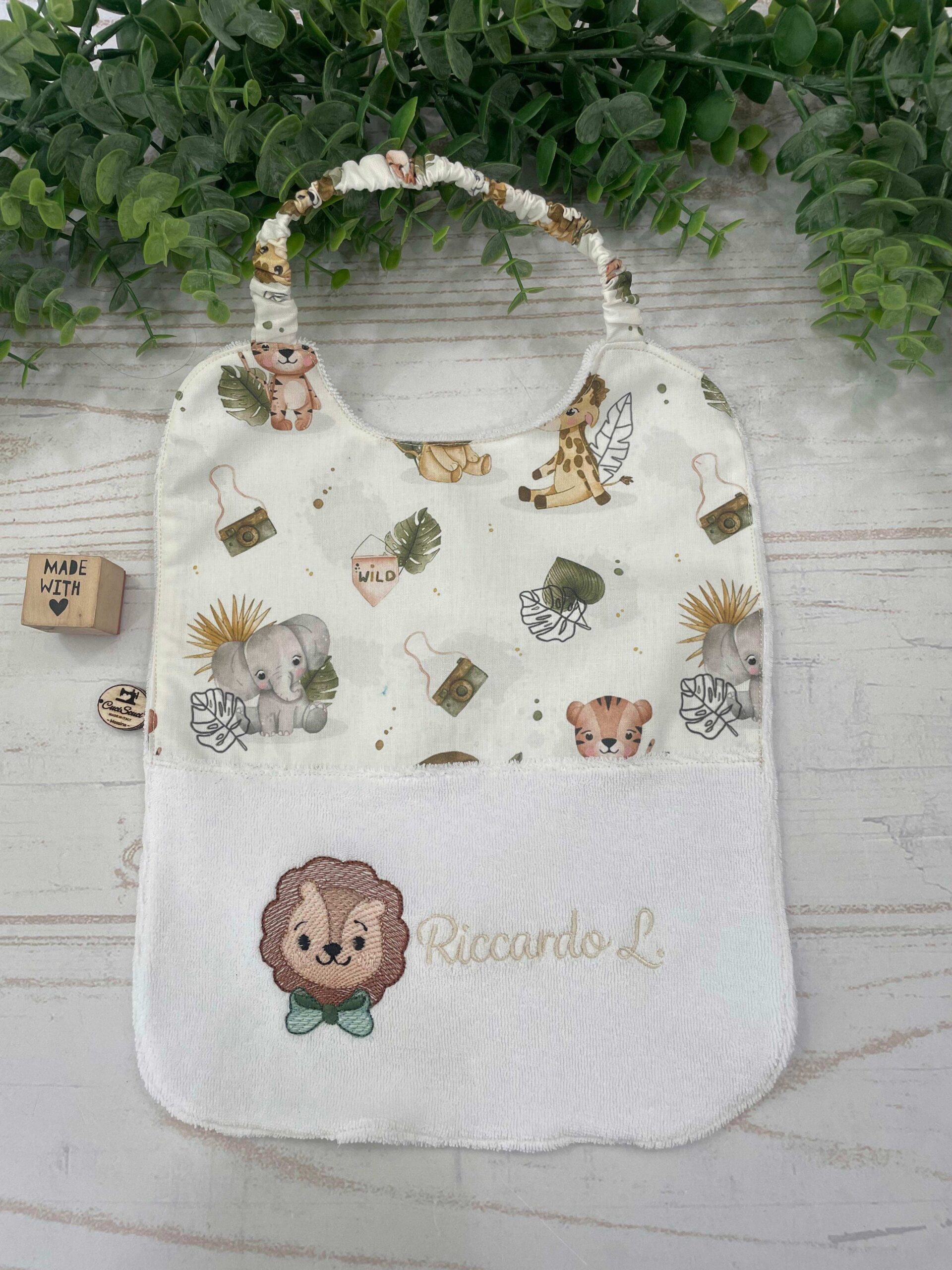 Set Asilo Ricamato – Animali della Savana - immagine 6