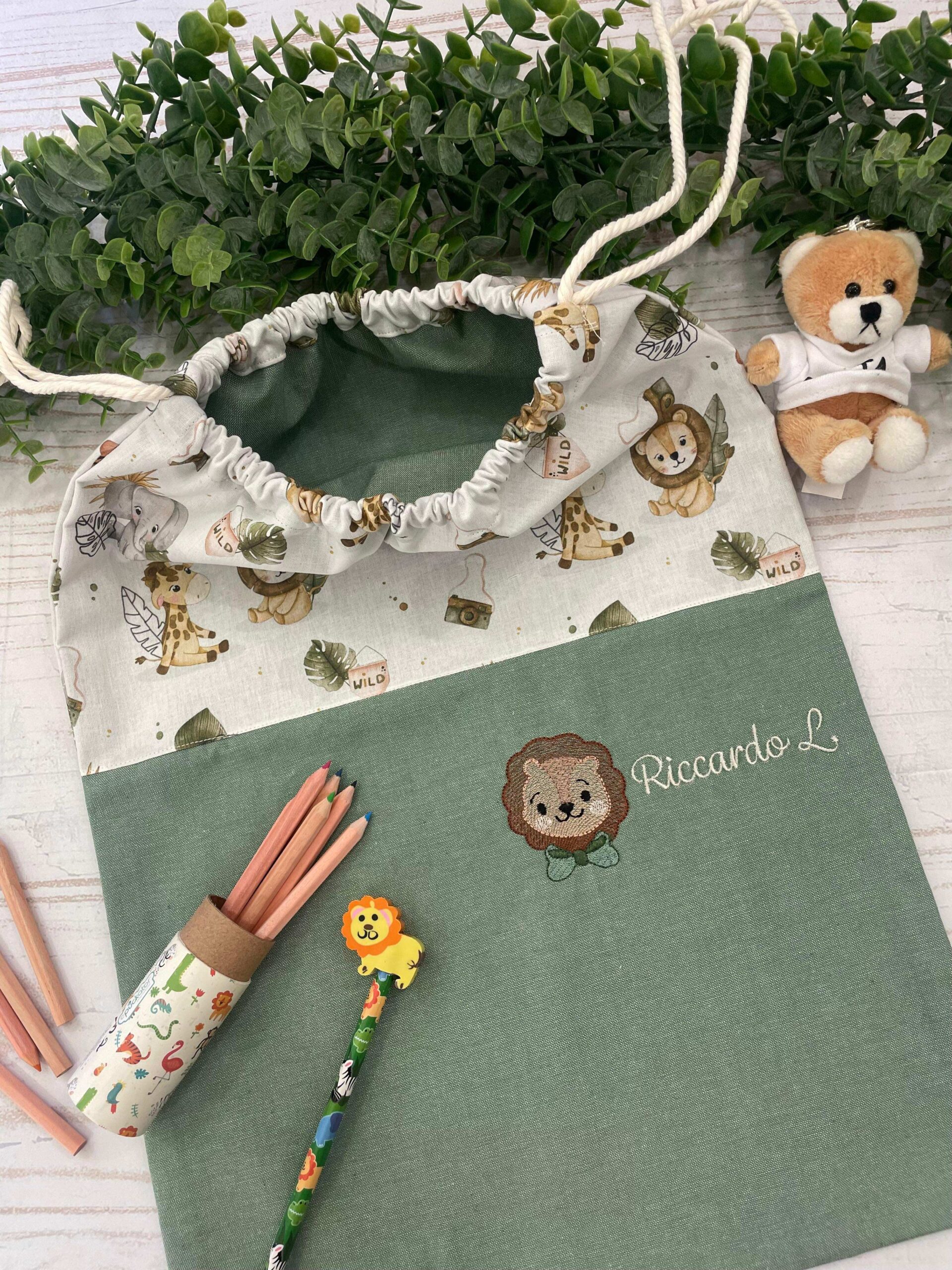 Set Asilo Ricamato – Animali della Savana - immagine 9