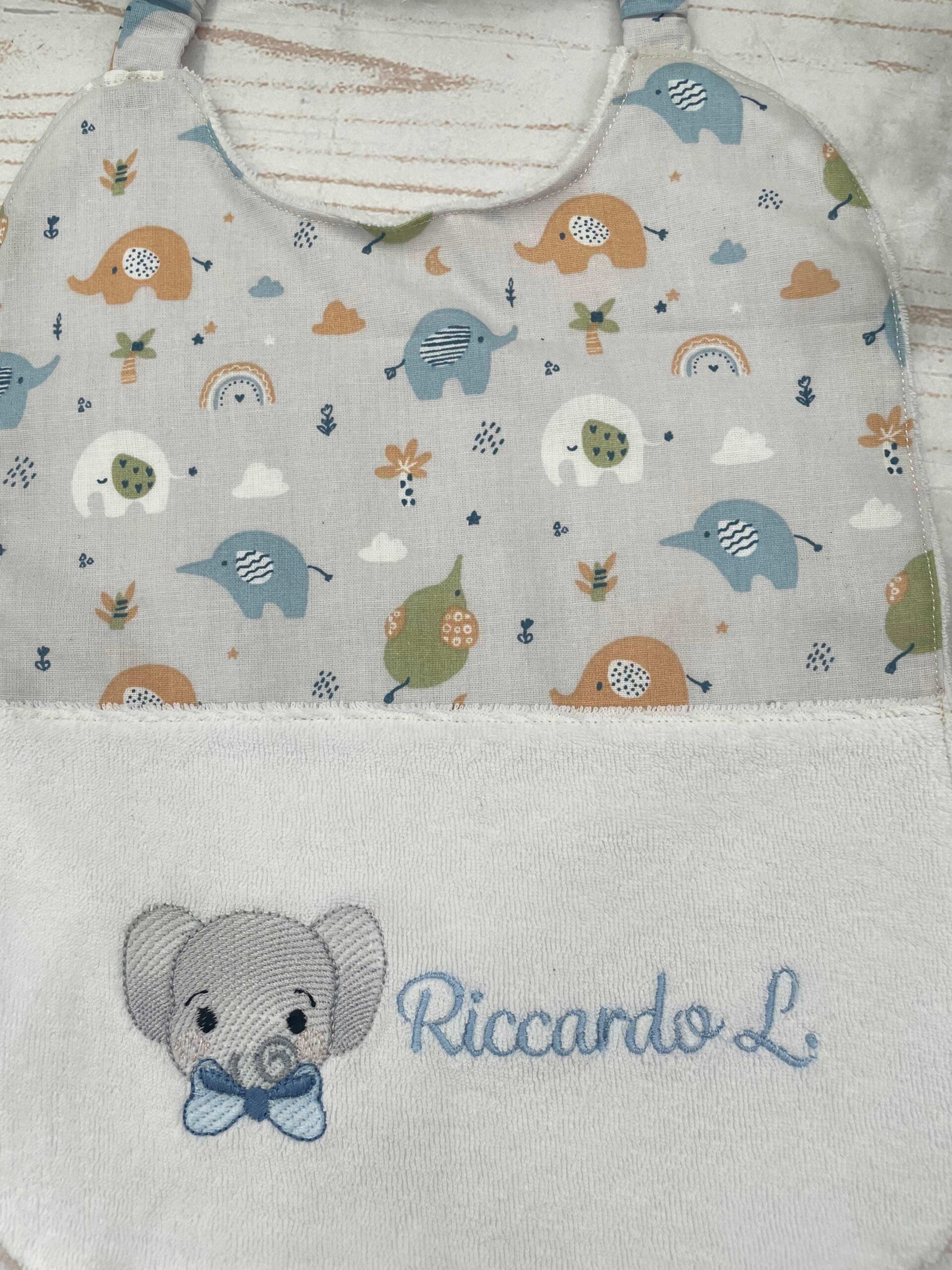 Set Asilo Ricamato – Tema Elefantini - immagine 3