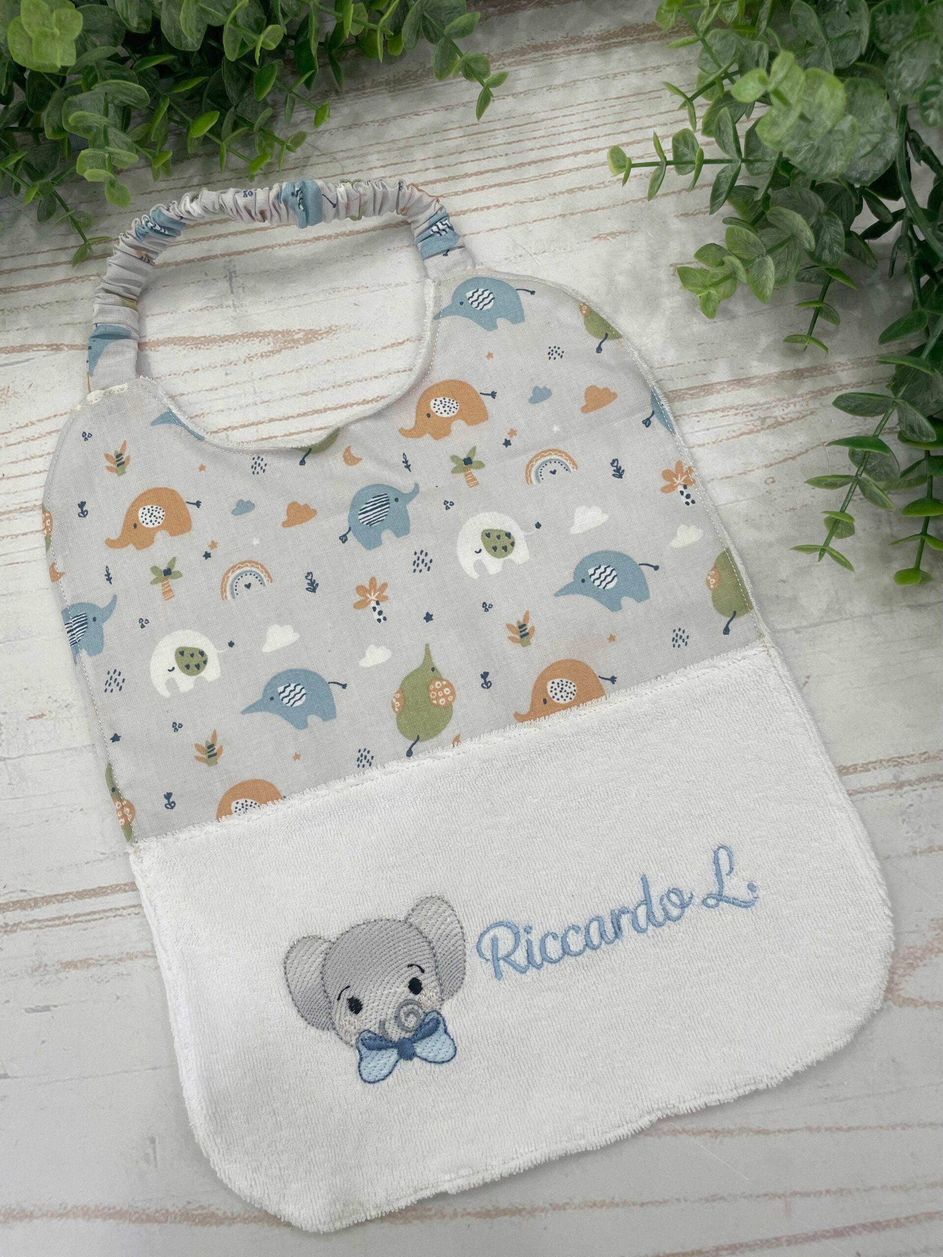 Set Asilo Ricamato – Tema Elefantini - immagine 4