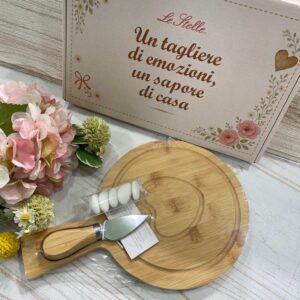 Set Tagliere in Legno con Coltello Formaggio – Le Stelle