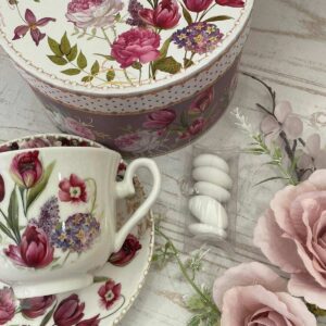 Tazza da Tè con Piattino in Porcellana – Linea Bouquet di Charme, Le Stelle