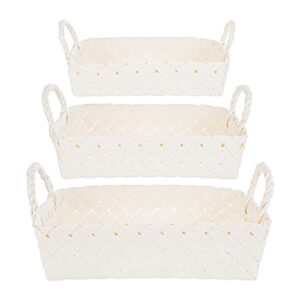 Set 3 Cesti in Paper Rattan Bianco - Le Stelle