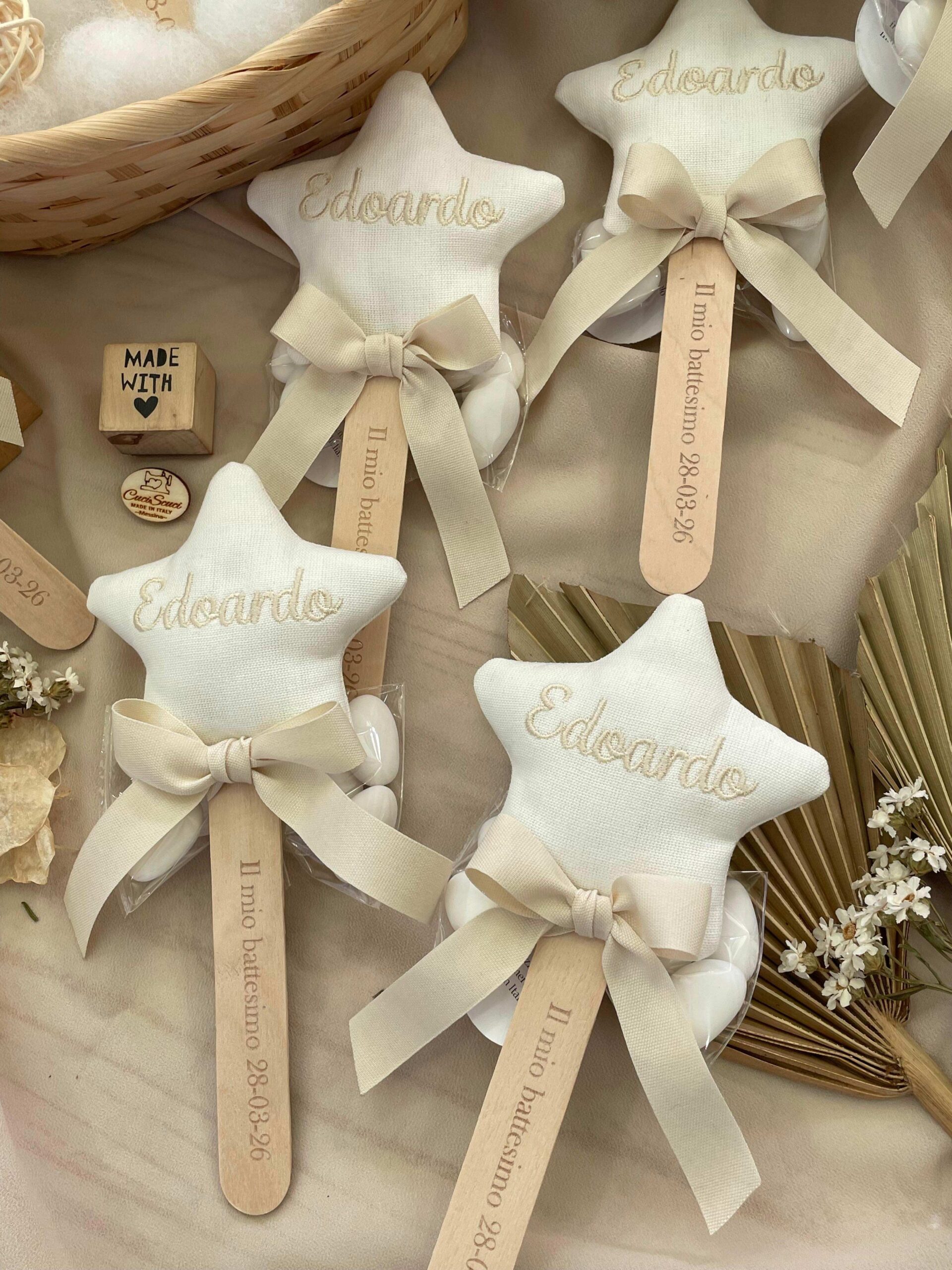 Bastoncino con Stellina Personalizzato Bianco con Nome - immagine 7