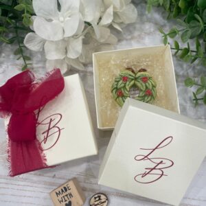 Scatolina Personalizzata con Calamita Corona Alloro Ceramica "Nonna Rosa"
