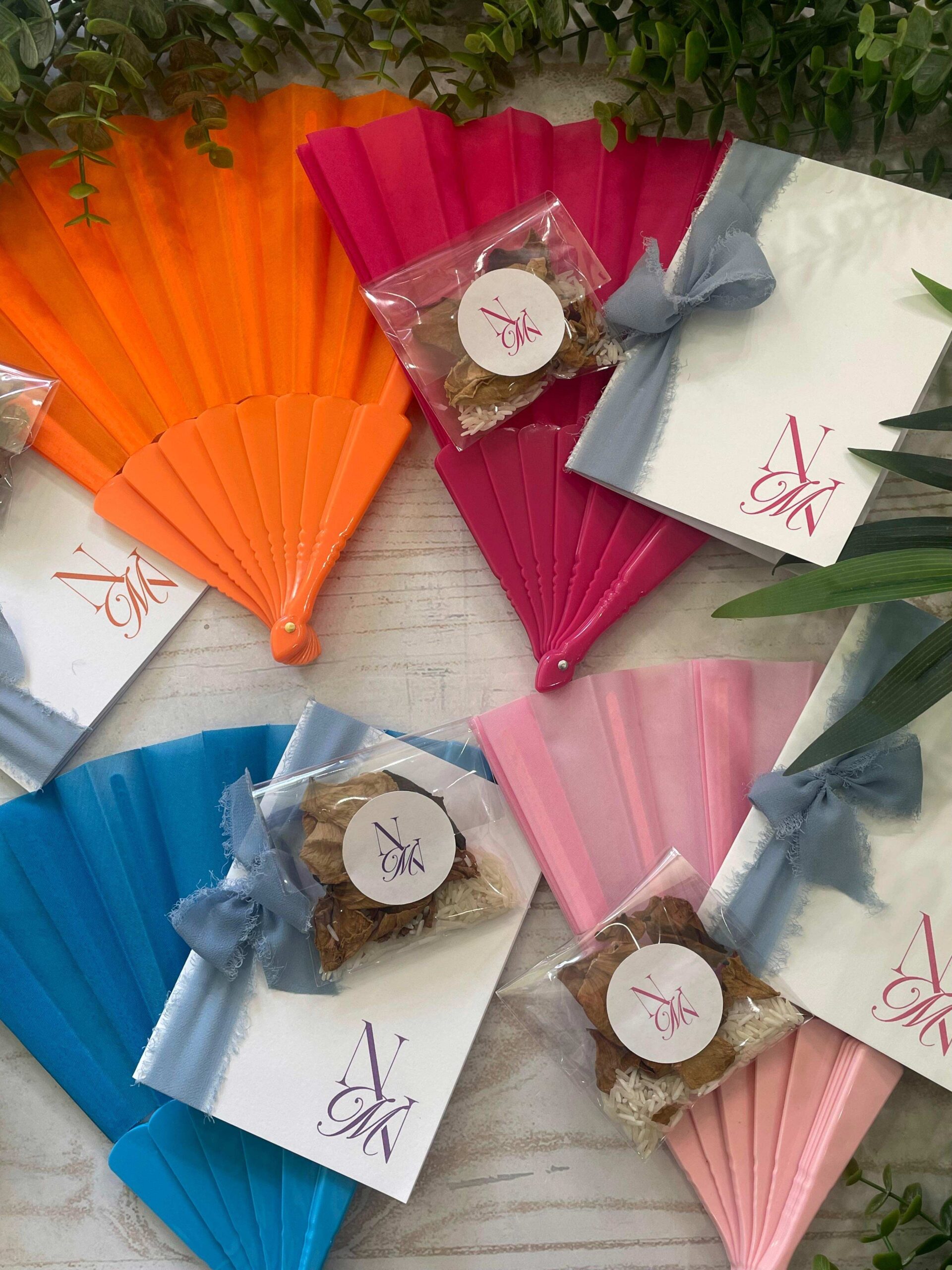 Coordinato Matrimonio con Ventaglio, Libretto Messa e Porta Riso