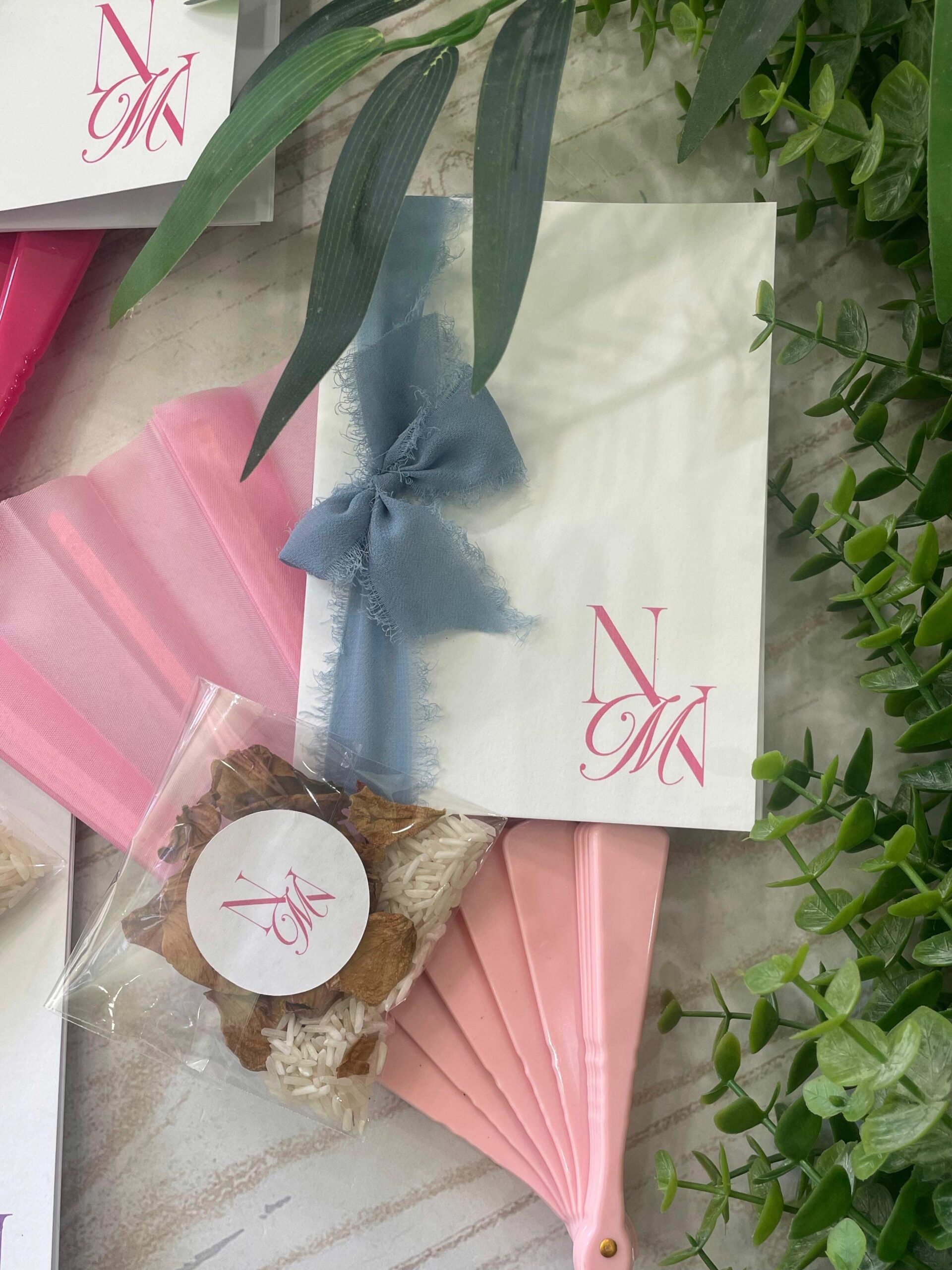 Coordinato Matrimonio con Ventaglio, Libretto Messa e Porta Riso - immagine 2