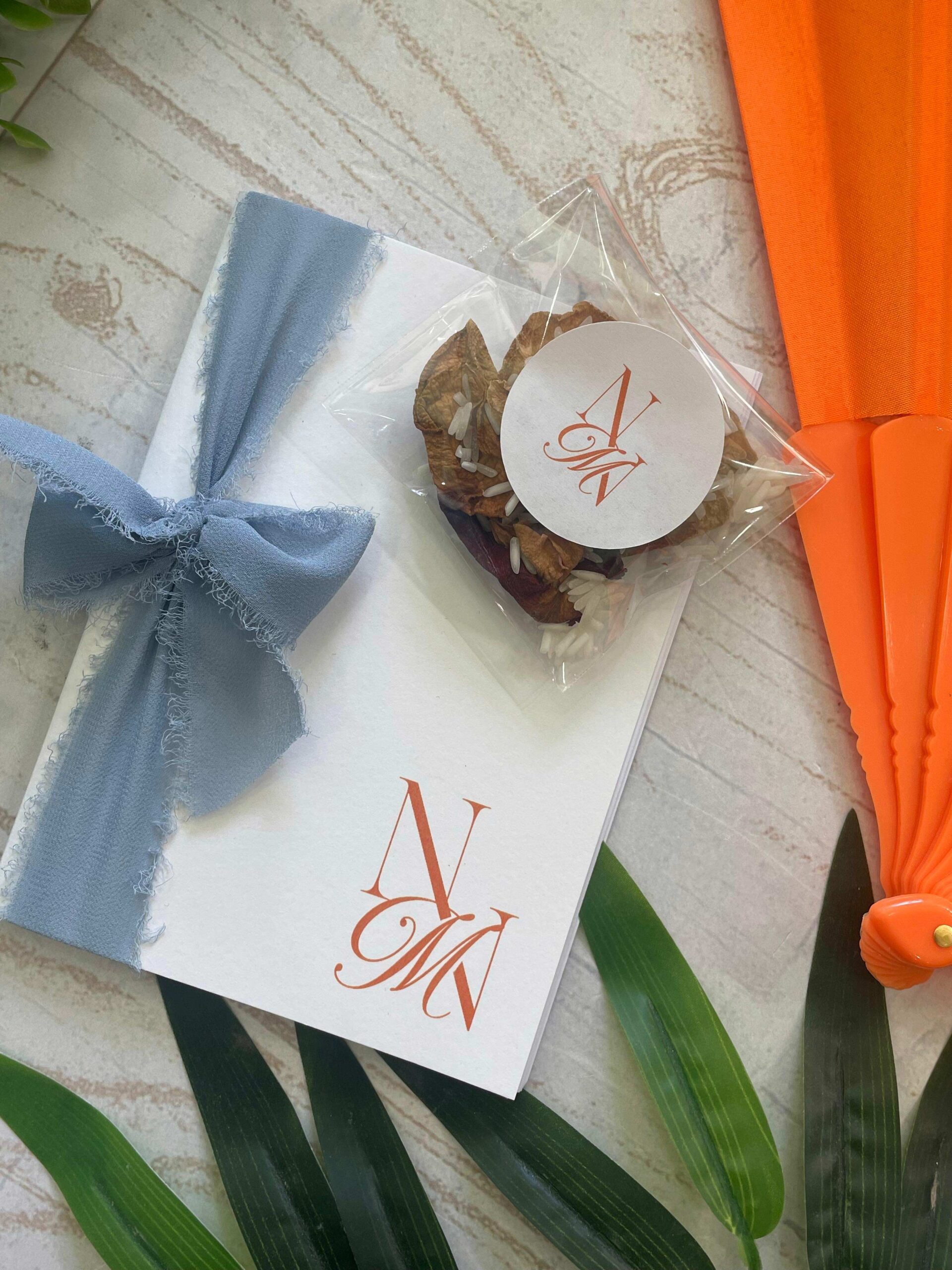 Coordinato Matrimonio con Ventaglio, Libretto Messa e Porta Riso - immagine 6