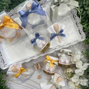 Barattolo di Miele con Etichetta Tema "Una Dolce Amicizia – Bimbo&Cucciolo" - Confezione Smart