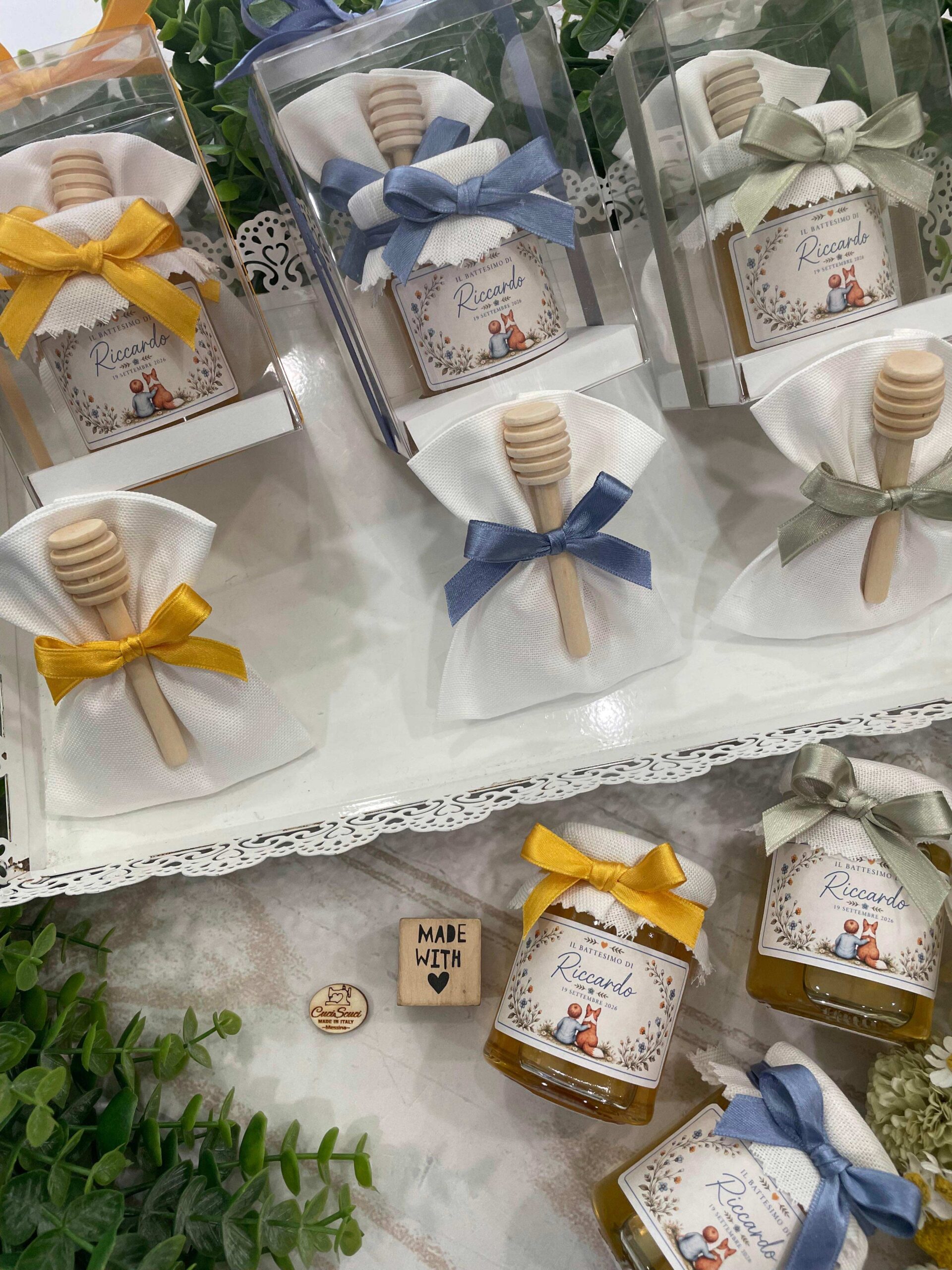 Barattolo di Miele con Etichetta Tema "Una Dolce Amicizia – Bimbo&Cucciolo" - Confezione Smart - immagine 3