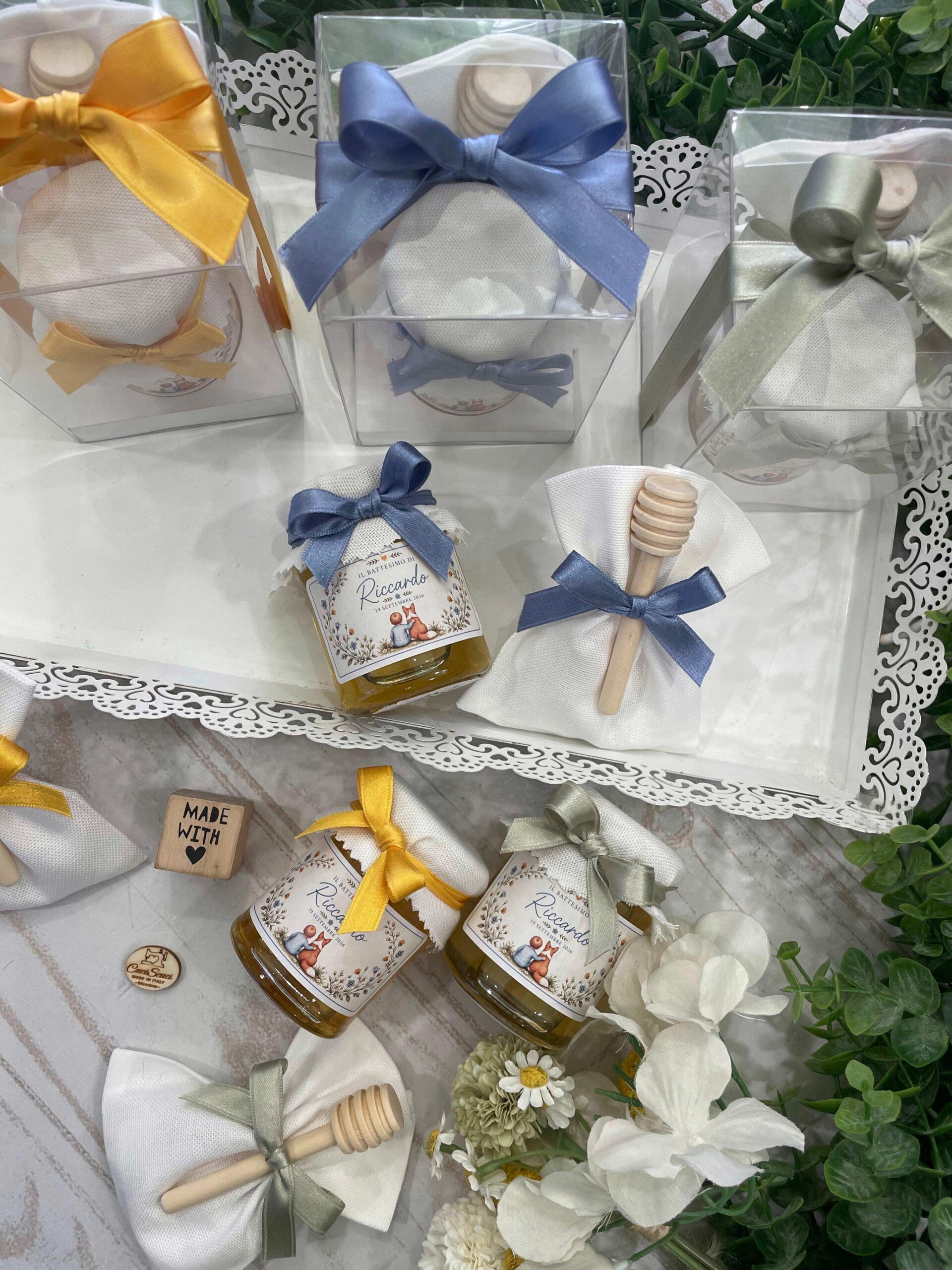 Barattolo di Miele con Etichetta Tema "Una Dolce Amicizia – Bimbo&Cucciolo" - Confezione Smart - immagine 4