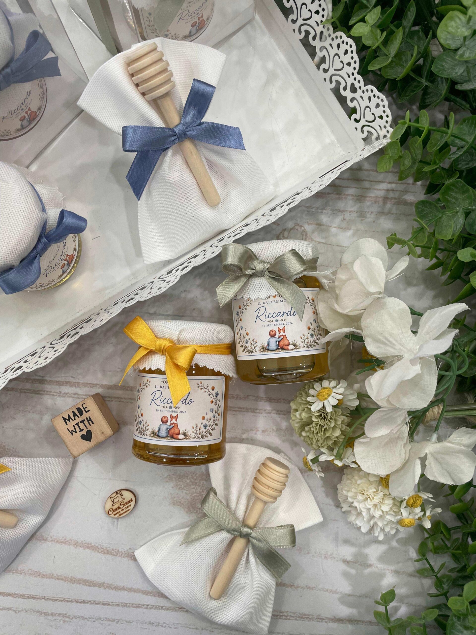 Barattolo di Miele con Etichetta Tema "Una Dolce Amicizia – Bimbo&Cucciolo" - Confezione Smart - immagine 6