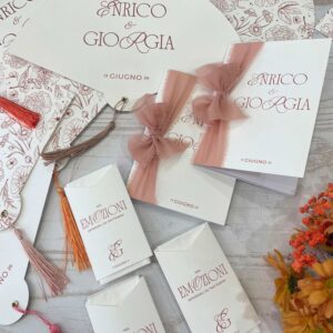Coordinato Matrimonio Personalizzato con Ventaglio, Fazzoletto e Libretto Messa